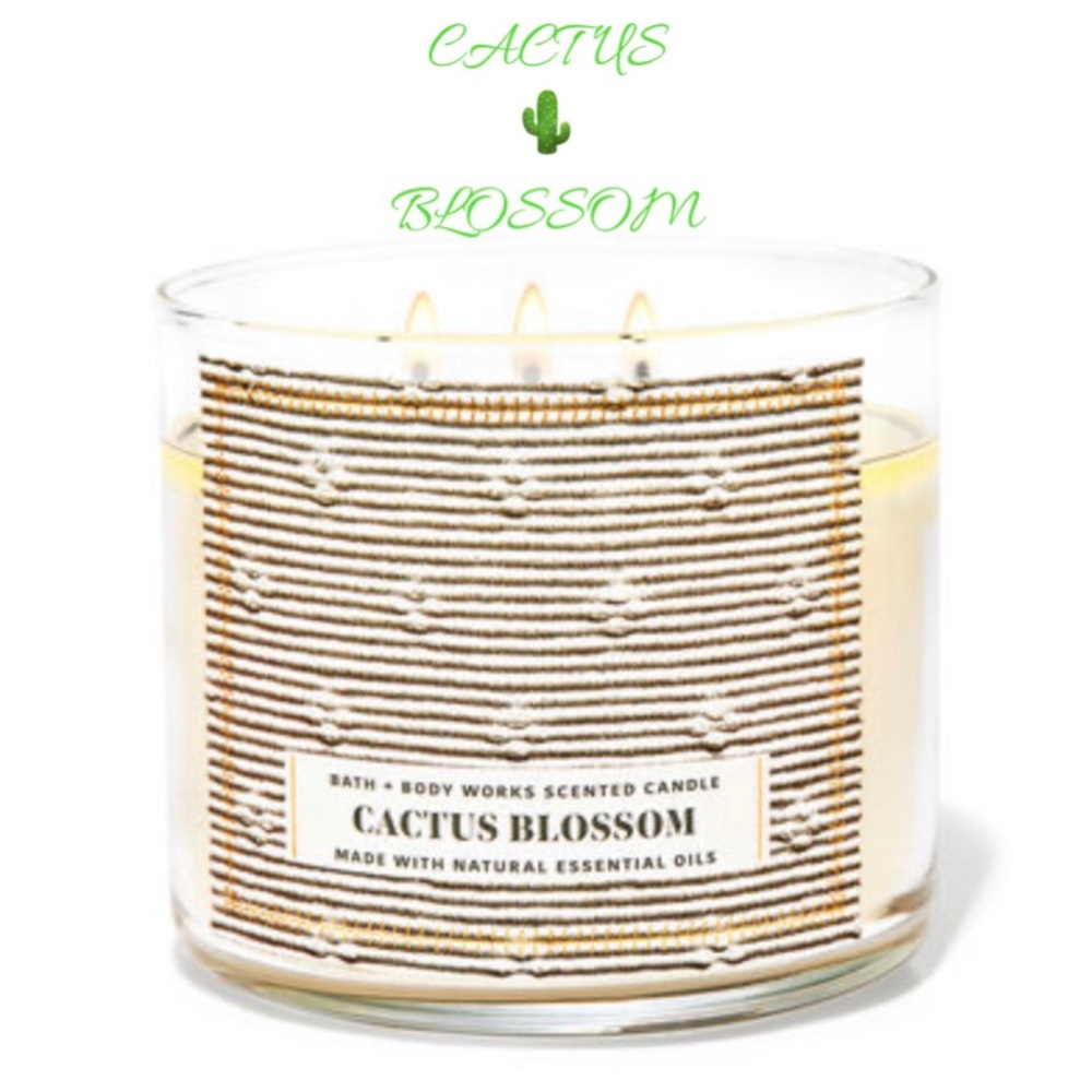 NWT ✨GREAT GIFT✨ Bath & Body Works Cactus Blossom 3 Wick Candle